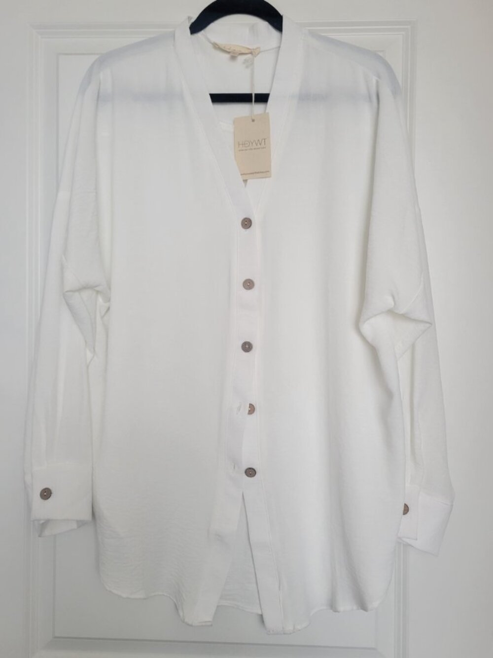 HDYWT Essential Button Down & Wide Leg Pant Set - Picture 4 of 5